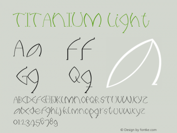 TITANIUM Light Version 1.0 Font Sample