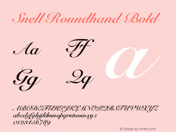 Snell Roundhand Bold 7.0d6e3图片样张