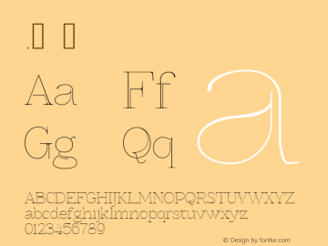 .  Version 0.551 Font Sample