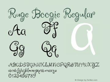 Ruge Boogie Regular Version 1.003图片样张