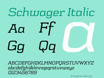 Schwager Italic Version 001.001图片样张