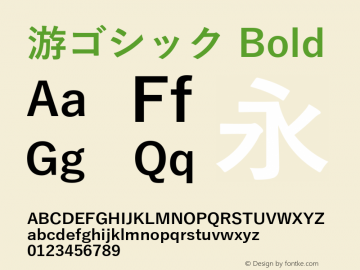 游ゴシック Bold Version 1.62图片样张