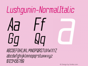 Lushgunin-NormalItalic ☞ Normal Italic;com.myfonts.akaki-razmadze.lushgunin.normal-italic.wfkit2.3Ffx Font Sample