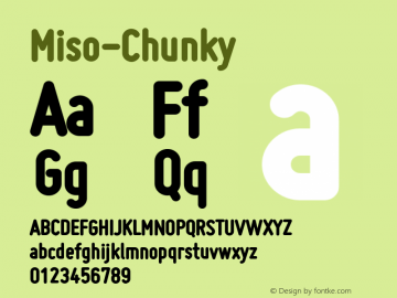 Miso-Chunky ☞ Version 1.005;com.myfonts.easy.martennettelbladt.miso.chunky.wfkit2.version.3Poc Font Sample