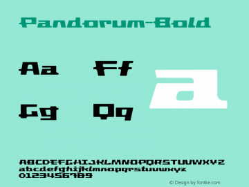 Pandorum-Bold ☞ Version 3.000 2008 initial release;com.myfonts.design-tourist.pandorum.bold.wfkit2.3G28 Font Sample