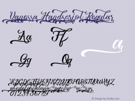 Vanessa Handscript Regular Version 0.000图片样张