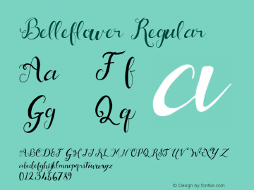 Belleflower Regular Version 1.000;PS 001.001;hotconv 1.0.56 Font Sample