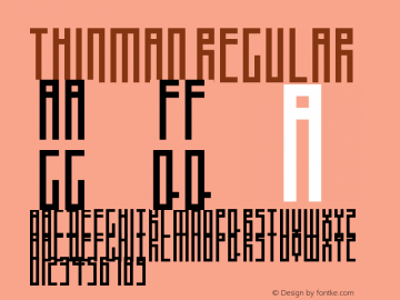 Thinman Regular Version 1.0 Font Sample