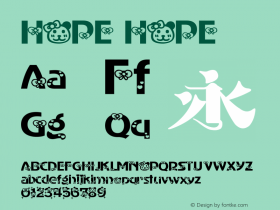 HOPE HOPE 7.0d12e2 Font Sample