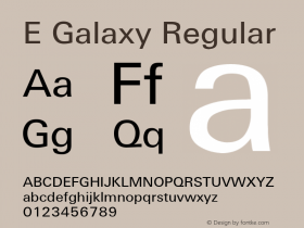 E Galaxy Regular Converted from U:\HOME\PEARCE\AT\TTFONTS\ST000029.TF1 by ALLTYPE Font Sample