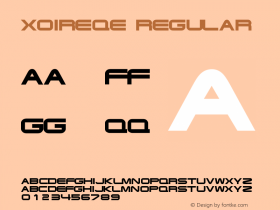 Xoireqe Regular Xoireqe 1.5 Font Sample