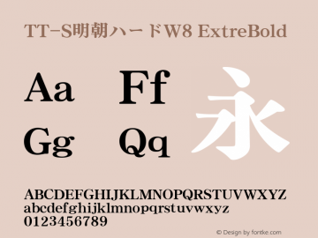 TT-S明朝ハードW8 ExtreBold N_1.00图片样张