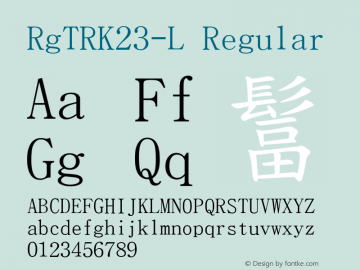 RgTRK23-L Regular Version 001.000图片样张