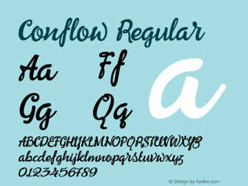 Conflow Regular 1.000 Font Sample