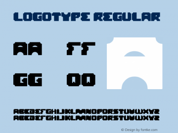 logotype Regular Version 1.00 September 29, 2013, initial release图片样张