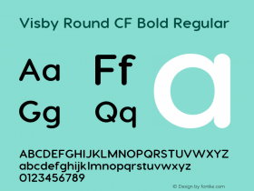 Visby Round CF Bold Regular Version 1.009;PS 001.009;hotconv 1.0.70;makeotf.lib2.5.58329图片样张