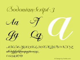 BodonianScript-3 ☞ Version 001.000;com.myfonts.wiescherdesign.bodonian-script.3.wfkit2.3PmC Font Sample