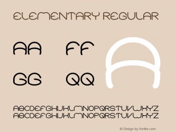 ELEMENTARY Regular Version 1.00 October 24, 2013, initial release Font Sample