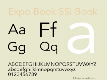 Expo Book SSi Book 001.000 Font Sample