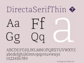 DirectaSerifThin ☞ Version 1.000;com.myfonts.easy.outras.directa-serif.thin.wfkit2.version.3WoB图片样张