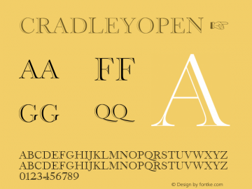CradleyOpen ☞ Version 1.006;com.myfonts.easy.castletype.cradley.open.wfkit2.version.4nRb图片样张