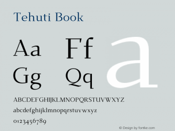 Tehuti Book Version 2 Font Sample