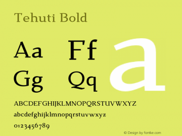 Tehuti Bold Version 2 Font Sample