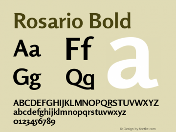 Rosario Bold 001.000 Font Sample