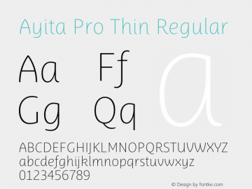 Ayita Pro Thin Regular Version 1.002图片样张