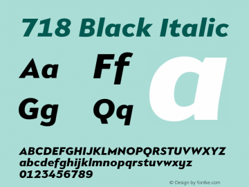 718 Black Italic Version 1.000图片样张