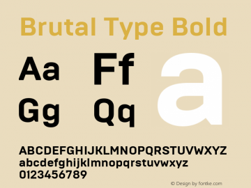 Brutal Type Bold Version 1.001;com.myfonts.brownfox.brutal-type.bold.wfkit2.47YR Font Sample