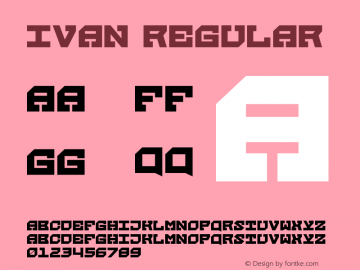 Ivan Regular 1.000 Font Sample