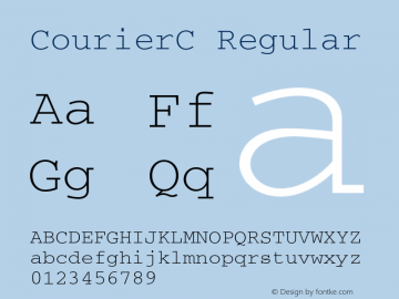 CourierC Regular OTF 1.0;PS 001.000;Core 116;AOCW 1.0 161图片样张