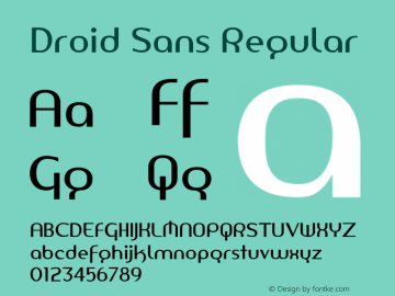 Droid Sans Regular Version 1.00 build 114 Font Sample