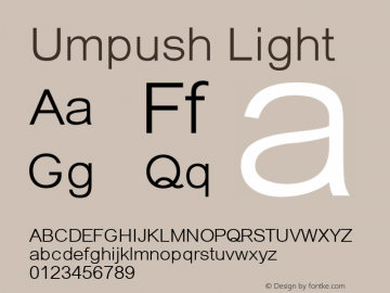 Umpush Light Version 0.10.0: 2014-03-17 Font Sample