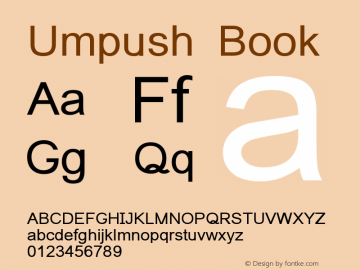 Umpush Book Version 0.10.0: 2014-03-17 Font Sample