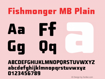 Fishmonger MB Plain 001.001 Font Sample