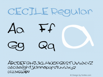 CECILE Regular Version 1.00 February 11, 2014, initial release Font Sample