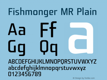 Fishmonger MR Plain 001.001 Font Sample