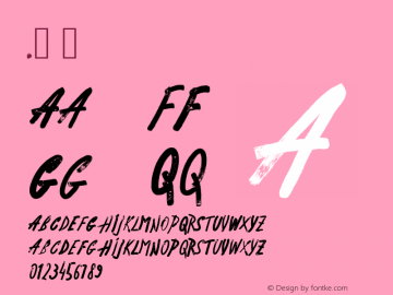 .  Version 1.000 Font Sample