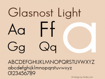Glasnost Light Altsys Fontographer 3.5  6/26/92图片样张