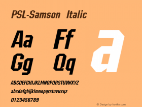 PSL-Samson Italic Version 1.000 2006 initial release图片样张