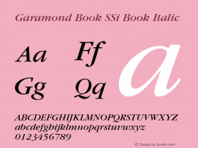 Garamond Book SSi Book Italic 001.000图片样张