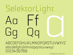 SelektorLight ☞ Version 1.000;com.myfonts.easy.tdf.selektor.light.wfkit2.version.42Uj Font Sample