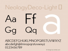 NeologyDeco-Light ☞ Version 004.460;com.myfonts.easy.shinn.neology.d-light.wfkit2.version.4dPQ Font Sample