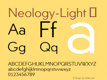 Neology-Light ☞ Version 004.460;com.myfonts.easy.shinn.neology.light.wfkit2.version.4dQ1 Font Sample