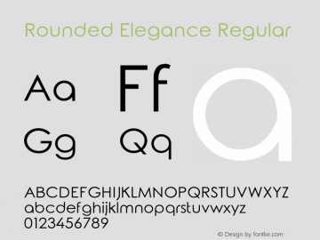 Rounded Elegance Regular 2.0 Font Sample