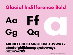 Glacial Indifference Bold Version 1.001图片样张