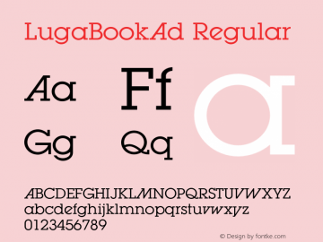LugaBookAd Regular OTF 1.0;PS 1.000;Core 116;AOCM 1.0 28图片样张