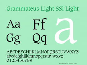 Grammateus Light SSi Light 001.001 Font Sample